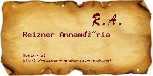 Reizner Annamária névjegykártya